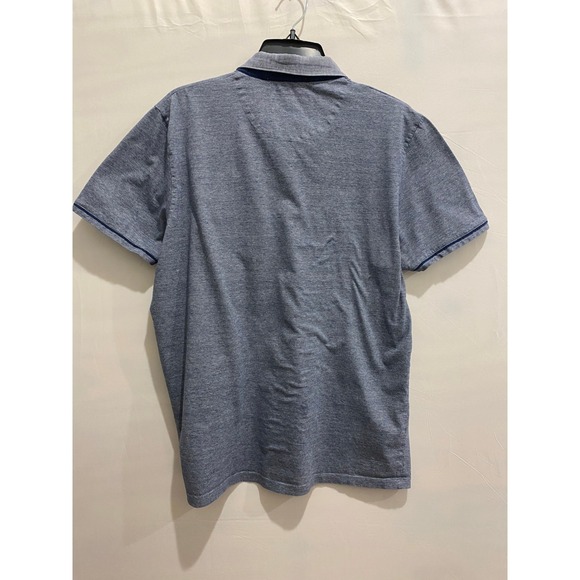 Ted Baker London Men's Blue Heathered Short Sleeve Polo Shirt Size S - Picture 2 of 8